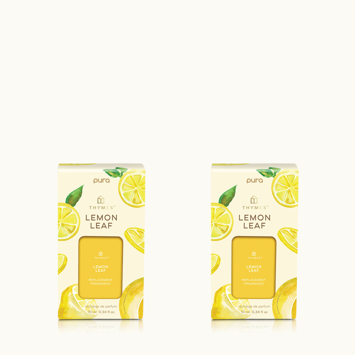 Thymes Lemon Leaf Pura Diffuser Refill 2-Pack Bundle