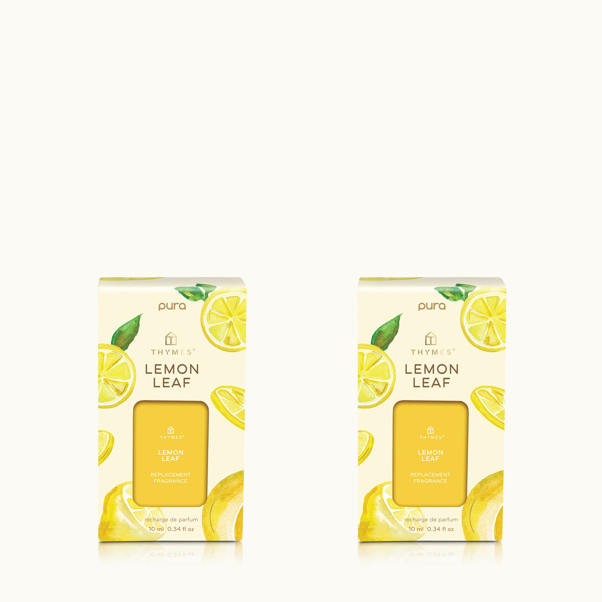 Thymes Lemon Leaf Pura Diffuser Refill 2-Pack Bundle