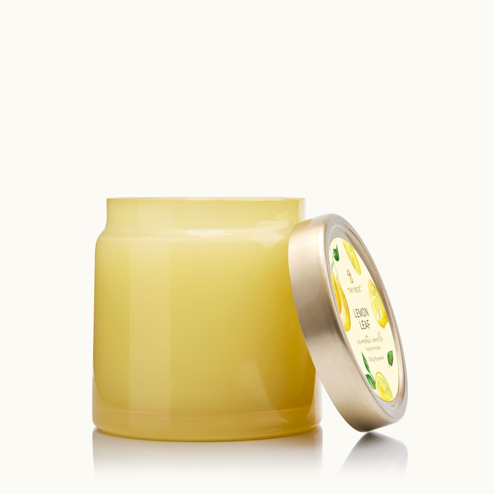 Thymes Lemon Leaf Statement Poured Candle is a citrus fragrance