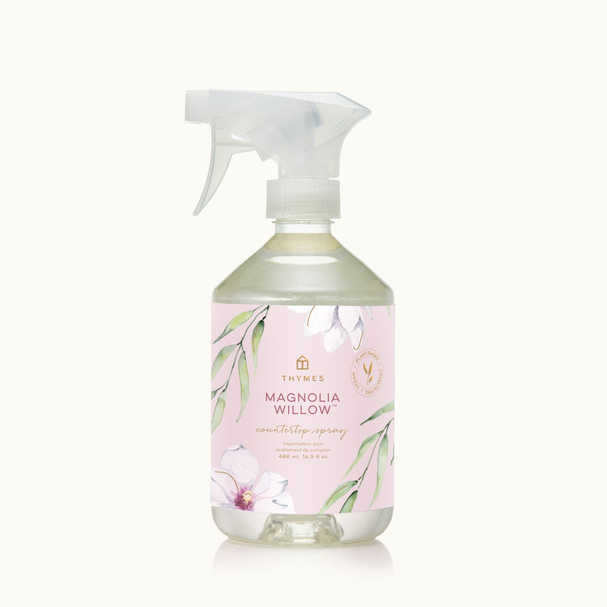 Thymes Magnolia Willow Countertop Spray is a woody floral