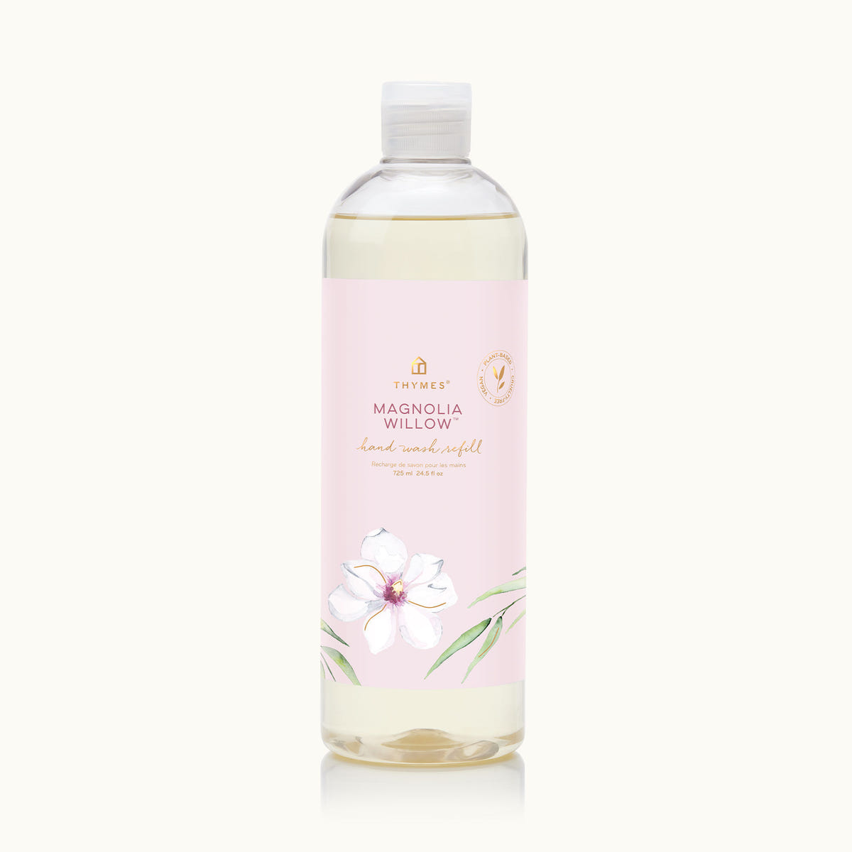 Thymes Magnolia Willow Hand Wash Refill is a woody floral