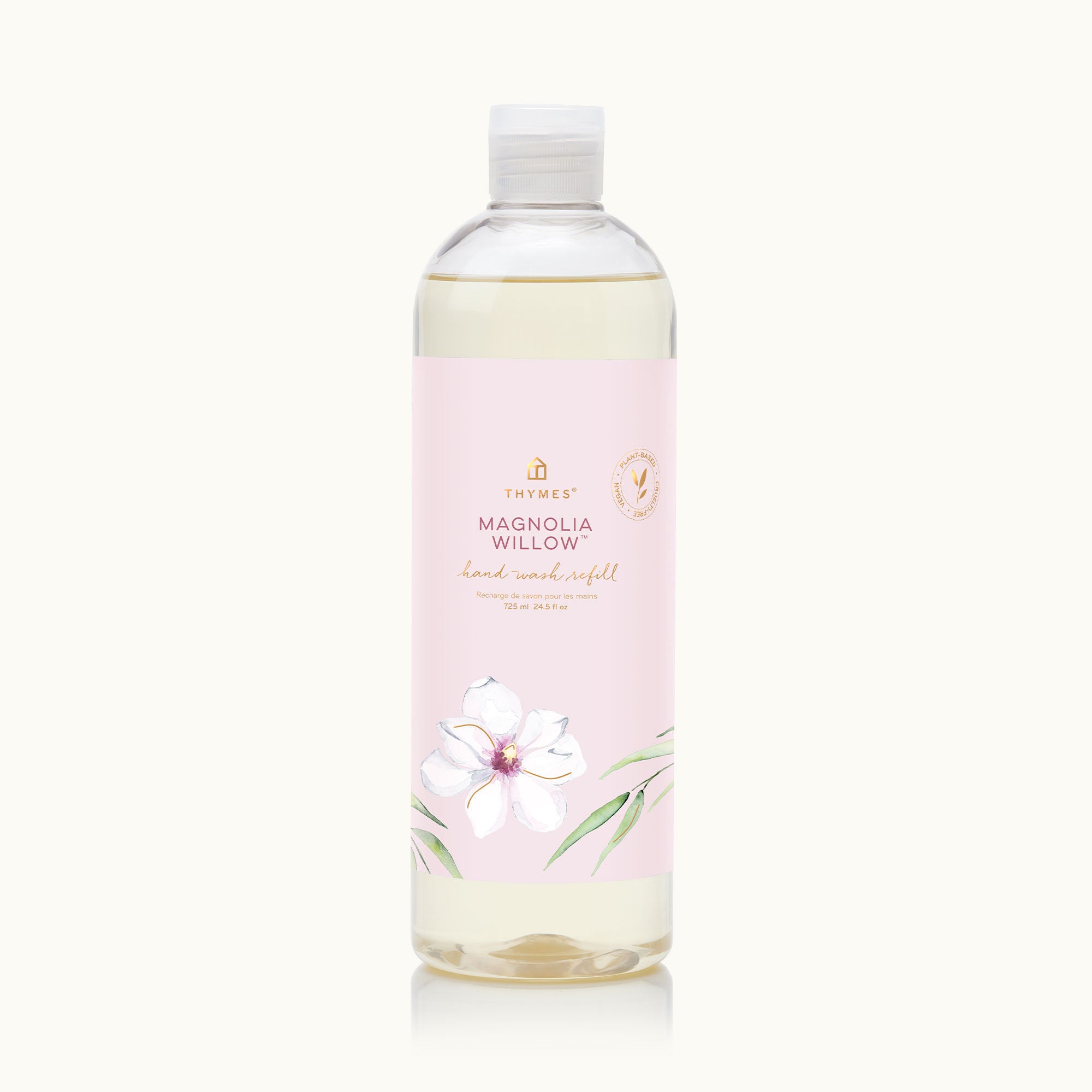 Thymes Magnolia Willow Hand Wash Refill is a woody floral