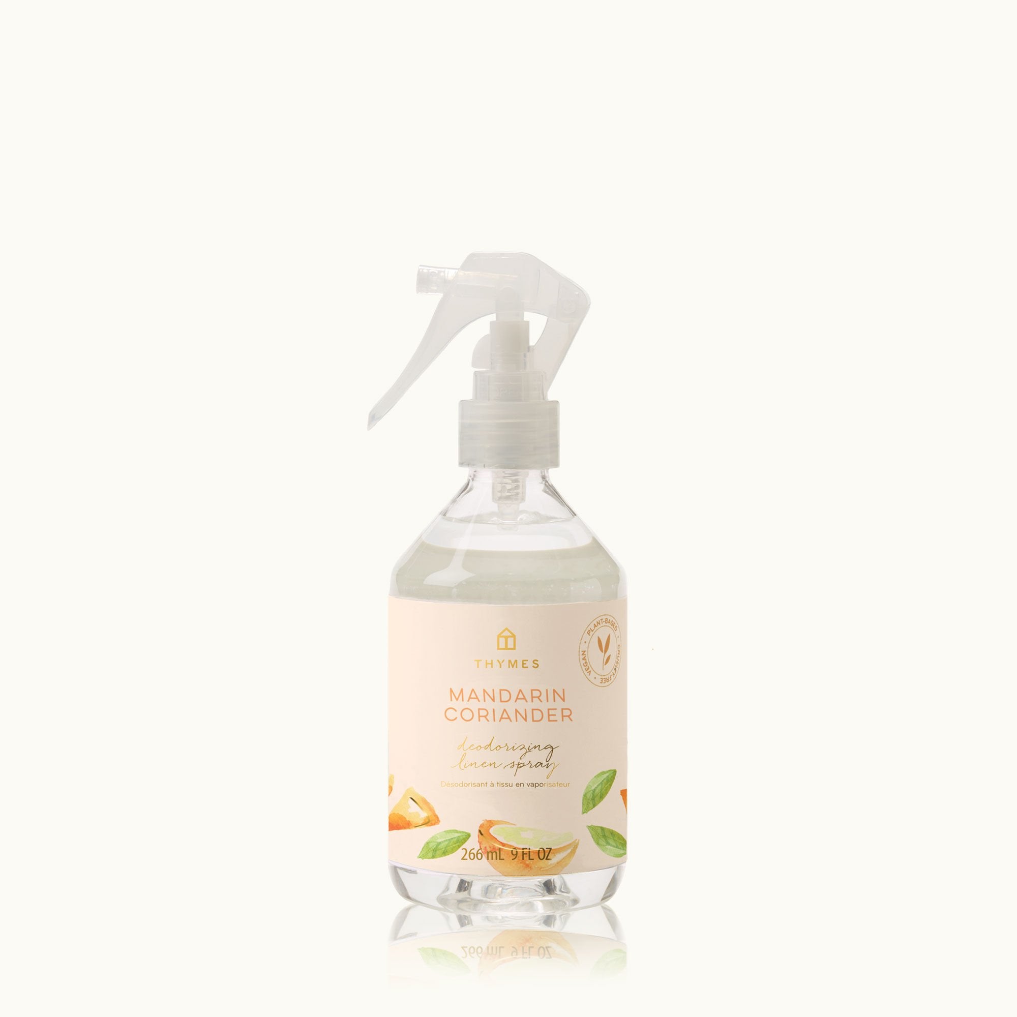 Thymes Mandarin Coriander Linen Spray to Soften and Scent Fabrics and Furniture