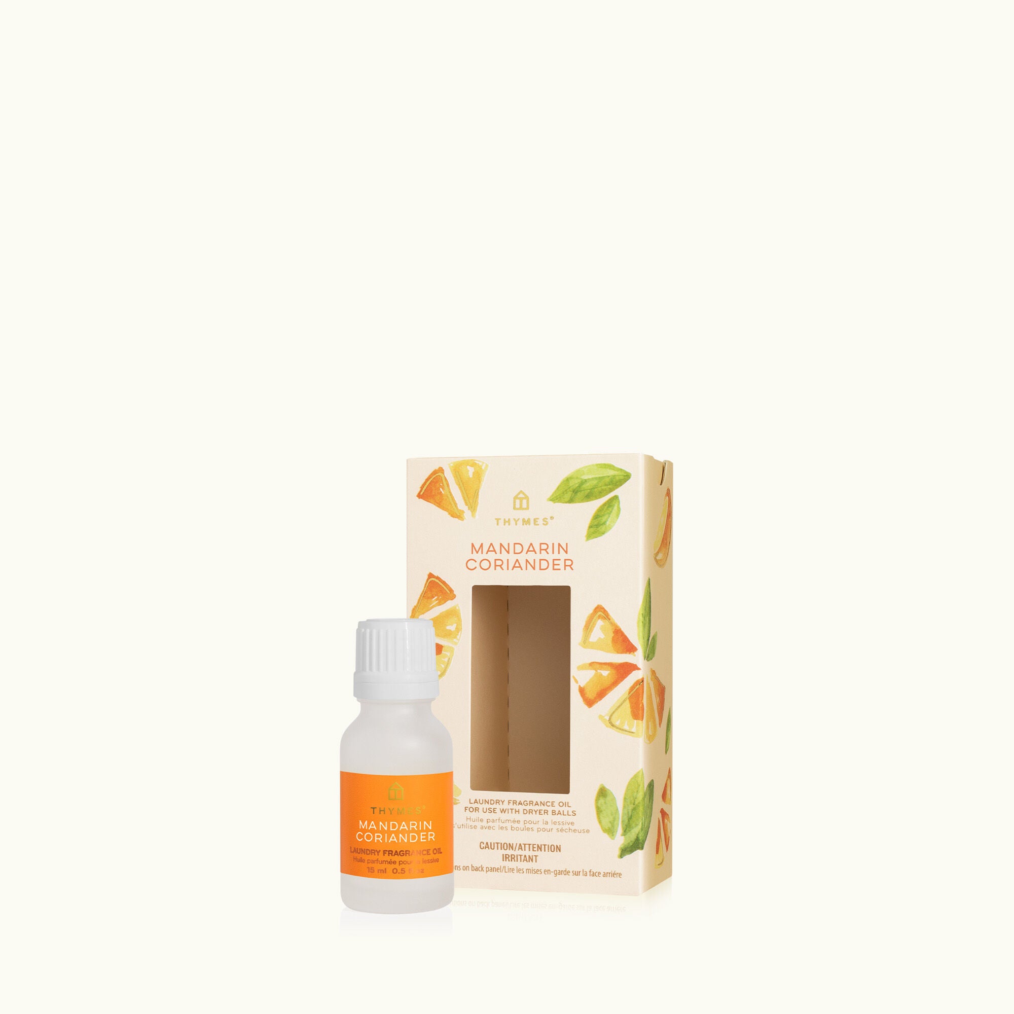 Thymes Mandarin Coriander Laundry Fragrance Oil dries and scents clothing