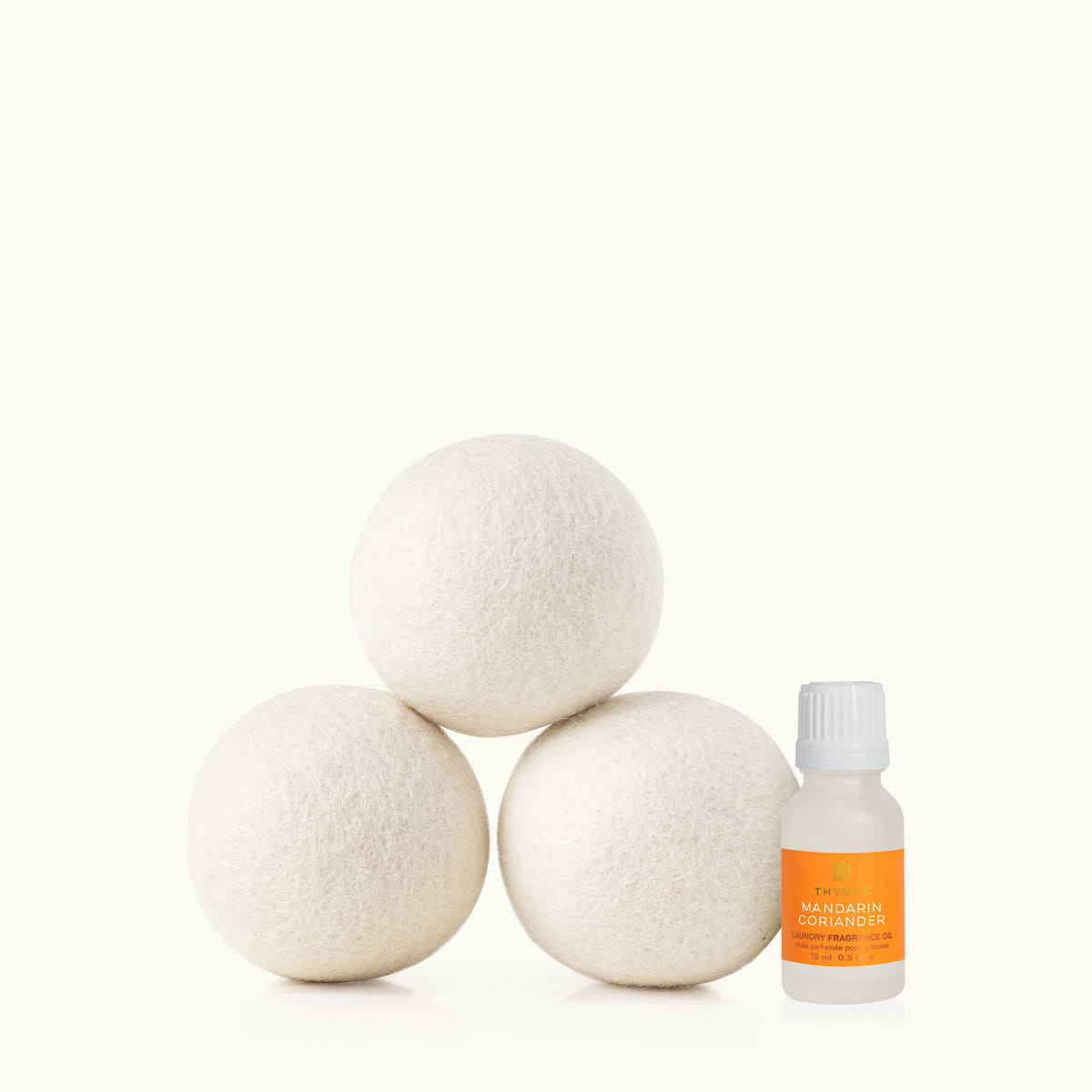 Alternate image of Thymes Mandarin Coriander Wool Dryer Balls & Laundry Fragrance Oil Set