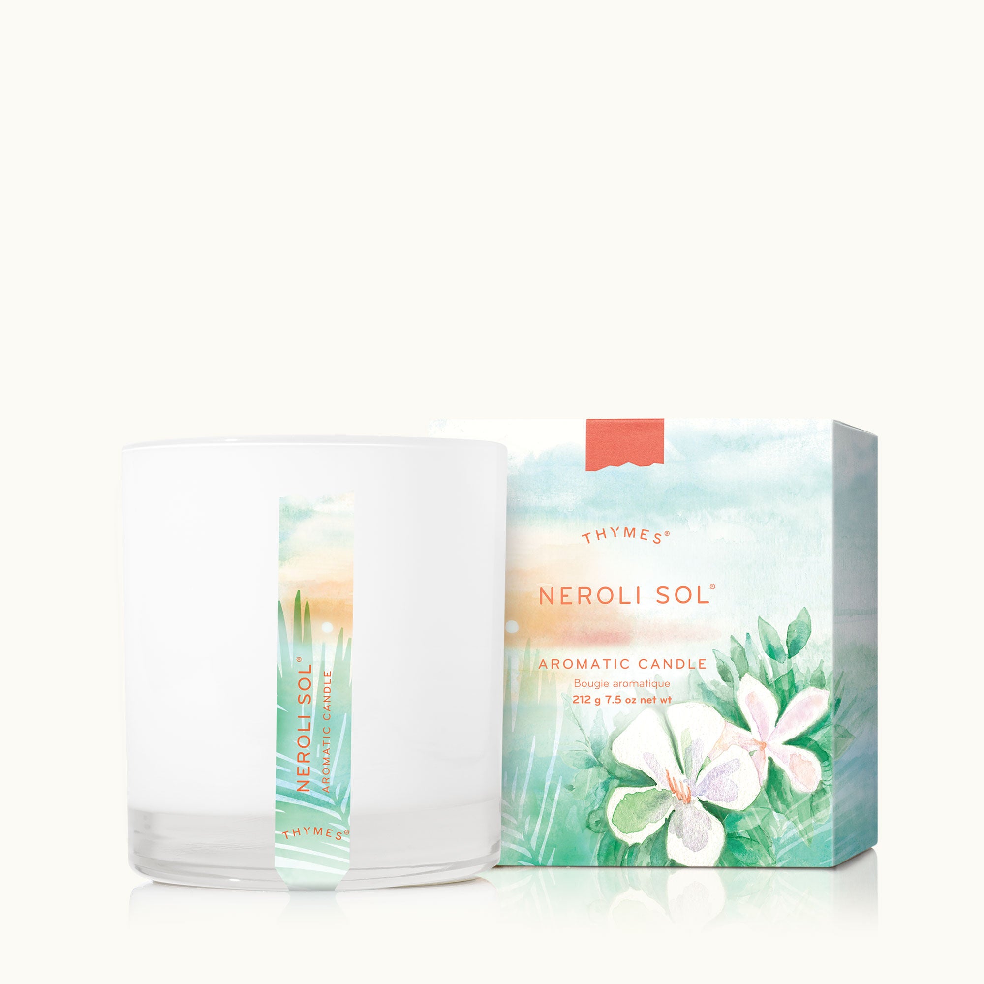 Thymes Neroli Sol Candle is a floral home fragrance