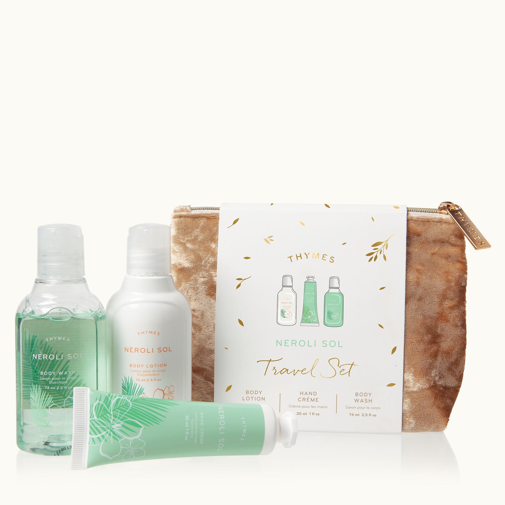 Thymes Neroli Sol Body Wash, Body Lotion, & Hand Crème