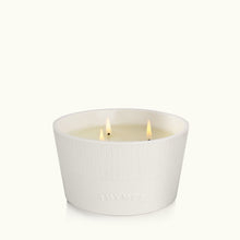 Thymes Olive Leaf 3-Wick Candle burning