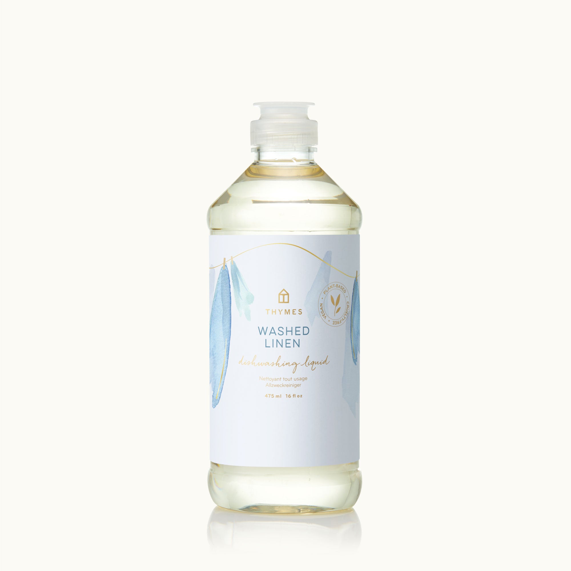 Thymes Washed Linen Dishwashing Liquid for Sparkling Clean Dishes