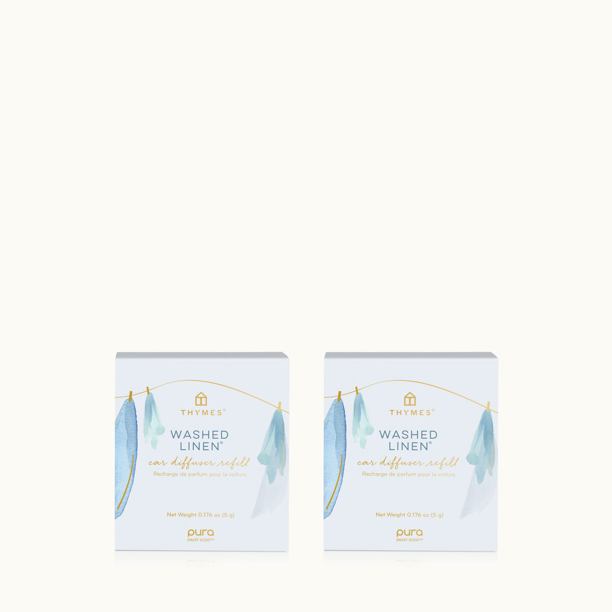 Thymes Washed Linen PURA car diffuser refill