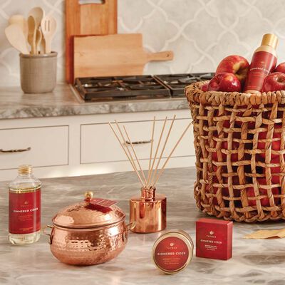 Thymes - Simmered Cider Harvest Red 4-Wick Candle
