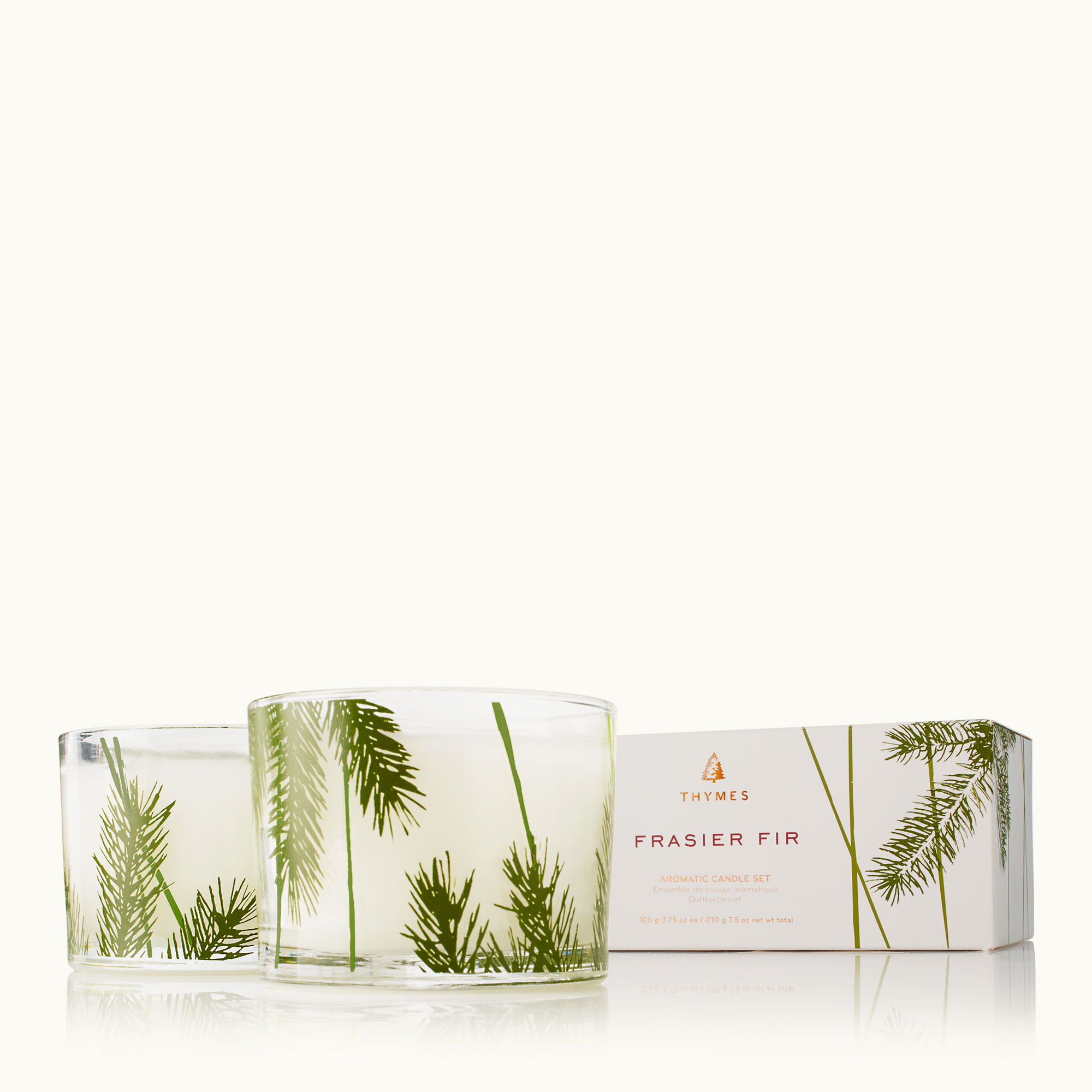 Thymes Frasier Fir Statement Candle - Silver Pine Needle 2oz