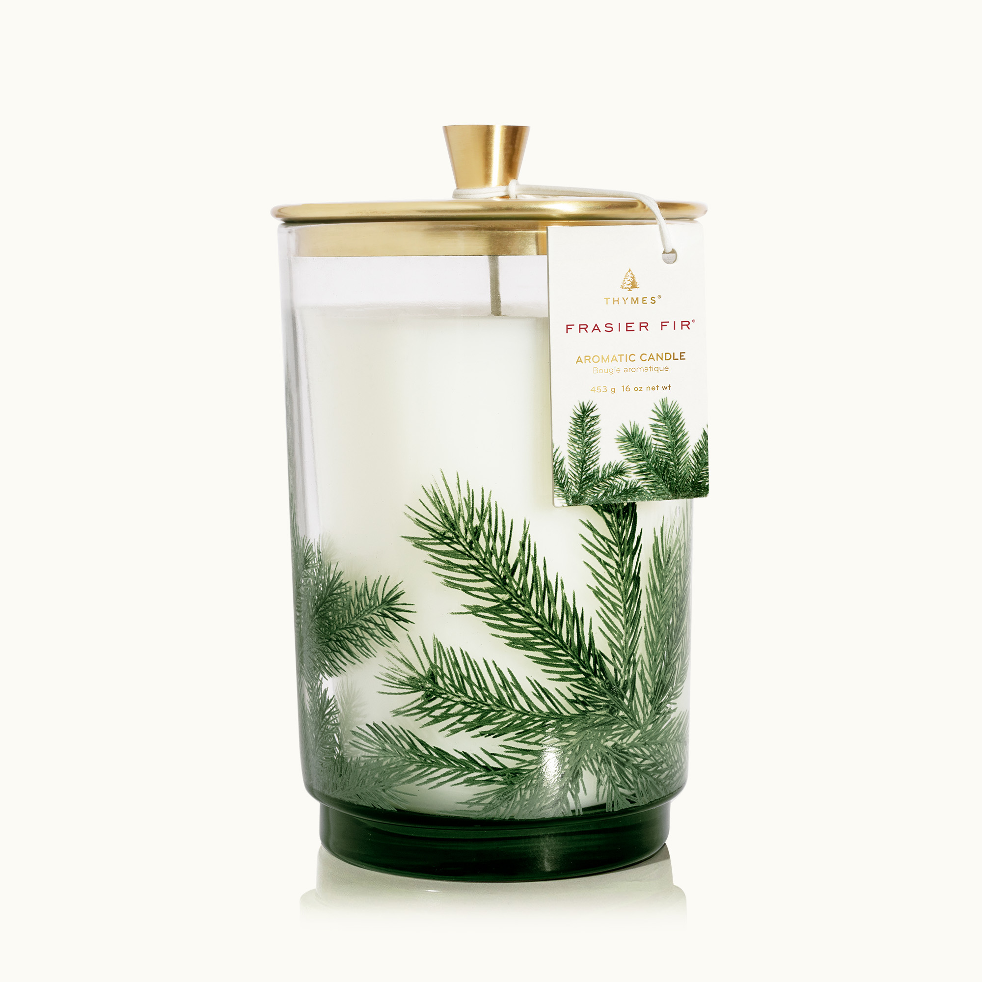 Frasier Fir Large Frosted Wood Grain Candle